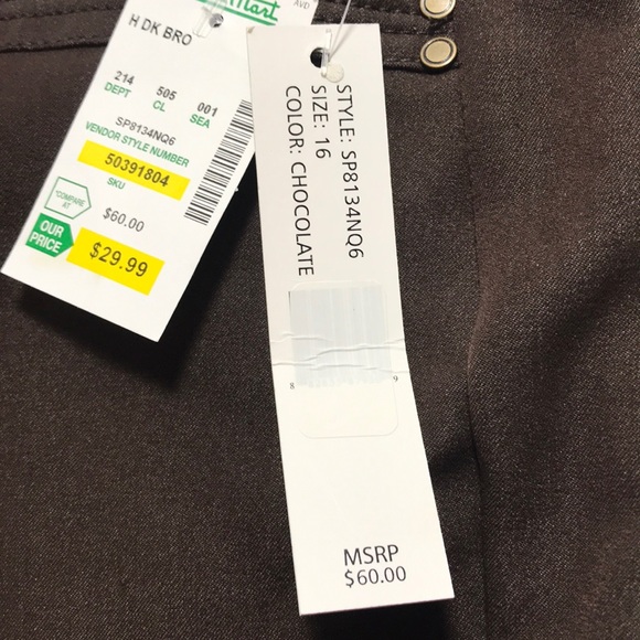 Larry Levine Size 16 “Color: chocolate”Women’s Jns - Picture 3 of 8